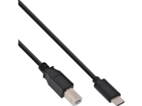 InLine 35765, 5 m, USB C, USB B, USB 2.0, Hankjønn/hankjønn, Sort PC tilbehør - Kabler og adaptere - Datakabler