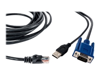 Avocent - Video- / USB-kabel - USB, HD-15 (VGA) (hann) til RJ-45 (hann) - 4.5 m - for AutoView 1400, 1500, 2000, 2020, 2030, AV3108, AV3216 PC tilbehør - KVM og brytere - Tilbehør