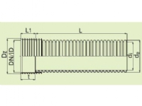 PP-installationsrör DN200x3000mm SN8 – EN13476. 225-200mm. K2 med muff och tätningsring