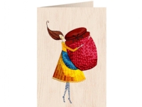 Cozywood Wooden pass C6 + envelope Woman with a jar