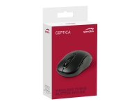 SPEEDLINK Ceptica - Mus - høyre- og venstrehåndet - 3 knapper - trådløs - 2.4 GHz - USB trådløs mottaker - svart PC tilbehør - Mus og tastatur - Mus & Pekeenheter