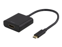 DELTACO USBC-HDMI8 - Ekstern videoadapter - USB-C - HDMI - sort PC-Komponenter - Skjermkort & Tilbehør - USB skjermkort