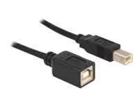 Delock – USB-förlängningskabel – USB typ B (hona) till USB typ B (hane) – 2 m – svart