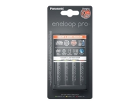 Panasonic eneloop pro smart & quick K-KJ55HCD40E – 3 h batteriladdare – (för 4xAA 4xAAA) 4 x AA-typ – NiMH – 2500 mAh