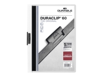Produktfoto för Durable Klämmapp, DURACLIP 60, A4, 60 ark, vit