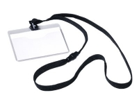 DURABLE - Navneskilt - for 60 x 90 mm - svart, gjennomsiktig (en pakke 10) Papir & Emballasje - Markering - Navneskilt