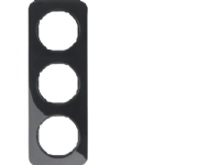 Berker 10132145, Svart, Skrueløs, Berker, Blank, 1 stykker
