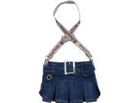 DoggyDolly Skirt with suspenders dark jeans size -L 31-33cm/46-48cm