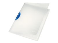 Leitz ColorClip Magic - Klemmefil - for A4 (210 x 297 mm) - kapacitet: 30 ark - semitransparent med blå klemme