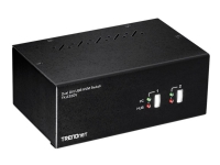 TRENDnet TK-232DV - KVM / lyd / USB-svitsj - 2 x KVM/lyd/USB - 1 lokalbruker - stasjonær - TAA-samsvar PC tilbehør - KVM og brytere - Switcher