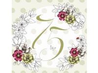 Clear Creation Swarovski firkantet bursdagskort 75 blomster Barn & Bolig - Dekorasjon - Gaveartikler