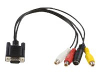 MicroConnect – VGA-/S-video-/kompositkabel – HD-15 (VGA) (hane) till 4-stifts mini-DIN RCA (hona) – 30 cm