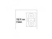 Logoetikett for CD 118/41mm, A4, matt, hvit (5789) Papir & Emballasje - Etiketter - Multietiketter