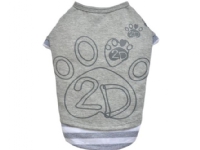 DoggyDolly T-shirt with paw 2D gray size XL