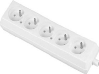 Jonex Femveis bærbar stikkontakt 16A 2P+Z 250V hvit GN-570