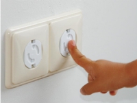 Safety 1st kontaktdæksel i plastik - 10 stk., hvid