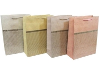 Beniamin Medium flat veske, glitterstriper