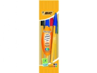 BIC Orange - Kulepenn - svart, rød, blå, grønn - oljebasert blekk - 0.8 mm - fin (en pakke 4) Skriveredskaper - Kulepenner & Fyllepenner - Kulepenner uten trykk-knapp