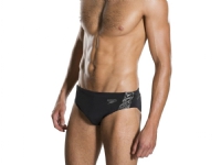 Speedo men's swimming trunks Boom Splice 7cm Brief black/oxid gray size S (810854B443) Sport & Trening - Sko - Flip flops