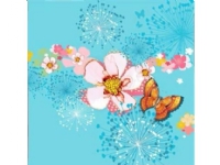 Clear Creation Karnet Swarovski kwadrat Kwiaty (CL2908_BL)