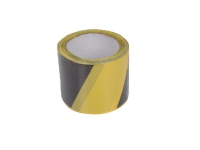 MEGA Warning tape yellow and black 75mm 100m 13165