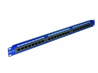 EMITERNET Panel 19, 24xRJ45 UTP cat.6 (1U) with shelf, blue DCN/PPFA-951K-248-C6 PC tilbehør - Nettverk - Patch panel