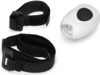 MacTronic sykkel foran LED 2 x CR2032 2 x borrelåsreim hvit (L-FN-1P-MINI)