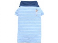 DoggyDolly Striped polo shirt white and blue. L