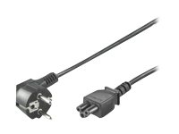 MicroConnect – Strömkabel – IEC 60320 C5 till CEE 7/7 (hane) vinklad – 50 cm – svart