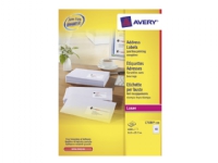 Avery L7184 - Permanet adhesiv - hvit - 52.5 x 29.7 mm 4000 etikett(er) (100 ark x 40) adresselapper Papir & Emballasje - Emballasje - Etiketter og etiketter