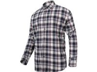 Lahti Pro Plaid Gray and Black Cotton Flannel Shirt Size L (L4180403)