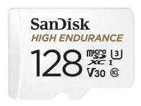 SanDisk High Endurance – Flash-minneskort (microSDXC till SD-adapter inkluderad) – 128 GB – Video Class V30 / UHS-I U3 / Class10 – mikroSDXC UHS-I