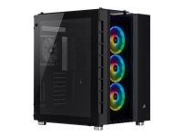 CORSAIR Crystal Series 680X RGB – Tower – utökad ATX – genomskinlig sidopanel (härdat glas) – ingen strömförsörjning (ATX) – svart – USB/ljud