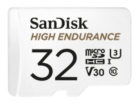 SanDisk High Endurance - Flashminnekort (microSDHC til SD-adapter inkludert) - 32 GB - Video Class V30 / UHS-I U3 / Class10 - microSDHC UHS-I Tele & GPS - Mobilt tilbehør - Minnekort
