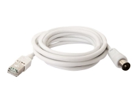 Televes TVB-01 - Balunadapter - RJ-45 hann til IEC-kobling hann - 2 m