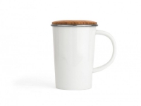 Bredemeijer B0012, Single/enkelt, 0,4 l, Hvit, Bamboo, Porselen, Te, 1 stykker