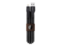 Belkin DuraTek Plus – Lightning-kabel – USB hane till Lightning hane – 3.05 m – svart – för Apple iPad/iPhone/iPod (Lightning)