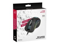 SPEEDLINK SICANOS RGB Gaming – Mus – optisk – 7 knappar – kabelansluten – USB – svart