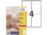Avery L7169B-100 adresseetiket 99,1x139mm hvid BlockOut (400 stk.) Papir & Emballasje - Emballasje - Etiketter og etiketter