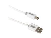 ICIDU USB 2.0 A-Bm Cable 1m White, 1 m, USB A, Mini-USB B, USB 2.0, Hankjønn/hankjønn, Hvit PC tilbehør - Kabler og adaptere - Datakabler