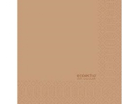 Serviet Duni Ecoecho 33x33 cm 3-lags Brun, 4 pk x 250 stk/eske
