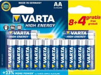 Varta 04906, Engangsbatteri, AA, Alkalinsk, 1,5 V, 12 stykker, Blå, Gull PC tilbehør - Ladere og batterier - Diverse batterier
