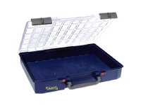 raaco CarryLite 80, Verktygslåda, Polykarbonat, Polypropylen, Blå, Transparent, 13 kg, Gångjärn, 413 mm