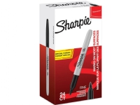 Marker Sharpie® fine sort - (24 stk.) Skriveredskaper - Markør - Permanenttusj