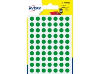 Avery PSA08V, Grønn, Sirkel, Permanent, Universell, Papir, 8 mm Skrivere & Scannere - Papir