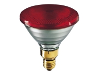 Bilde av Philips Infrared Industrial Heat - Infrared Incandescent Spot Light Bulb - Form: Par38 - E27 - 175 W - Rødt Lys - Rød