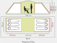 Bilde av Coleman Ridgeline 6 Plus, Camping, Hard Ramme, Hustelt, 6 Person(er), Grønn