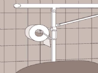 TORSLUNDE MASKINFABR Thorslunde Mia toiletpapirholder i hvid type M4 til armstøtte Rørlegger artikler - Baderommet - Tilbehør til toaletter