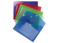Dokumentmappe Exacompta, A4, velcro, assorterede farver, pakke a 5 stk. Arkivering - Elastikmapper & Chartekker - Andre
