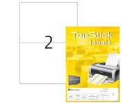 Etiketter TopStick 210x148 mm (A5) hvid - (100 ark x 2 stk.) Papir & Emballasje - Etiketter - Laseretiketter